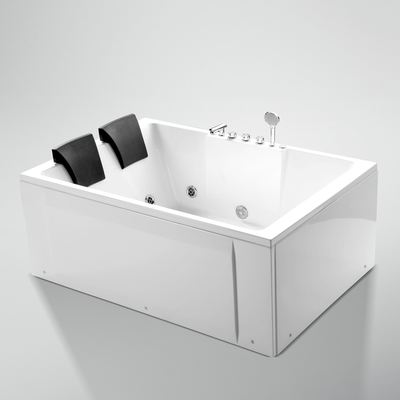 1800mm Whirlpool Massage Acrylic Bathtub for 2 Person Personalized Features Included