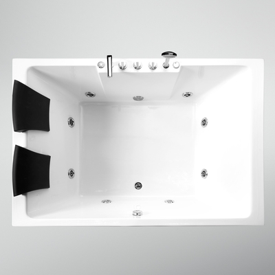1800mm Whirlpool Massage Acrylic Bathtub for 2 Person Personalized Features Included