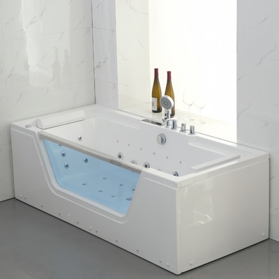 1800mm Whirlpool Massage Acrylic Bathtub for 2 Person Personalized Features Included