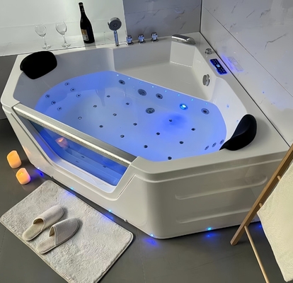 1800mm Whirlpool Massage Acrylic Bathtub for 2 Person Personalized Features Included