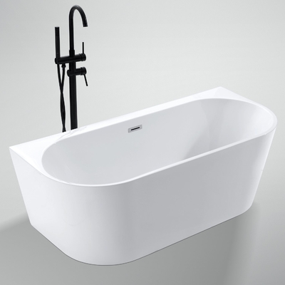 US Sales European Typical Pure PMMA Acrylic Wall Side Freestanding Bathtub 1700mm